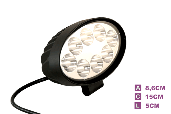 FAROL DE MILHA OVAL 24W