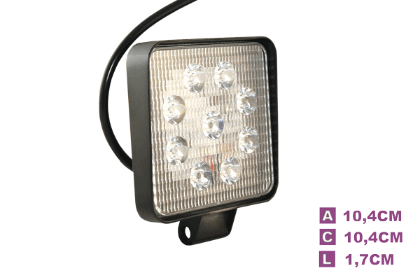 FAROL AUXILIAR QUADRADO 27W